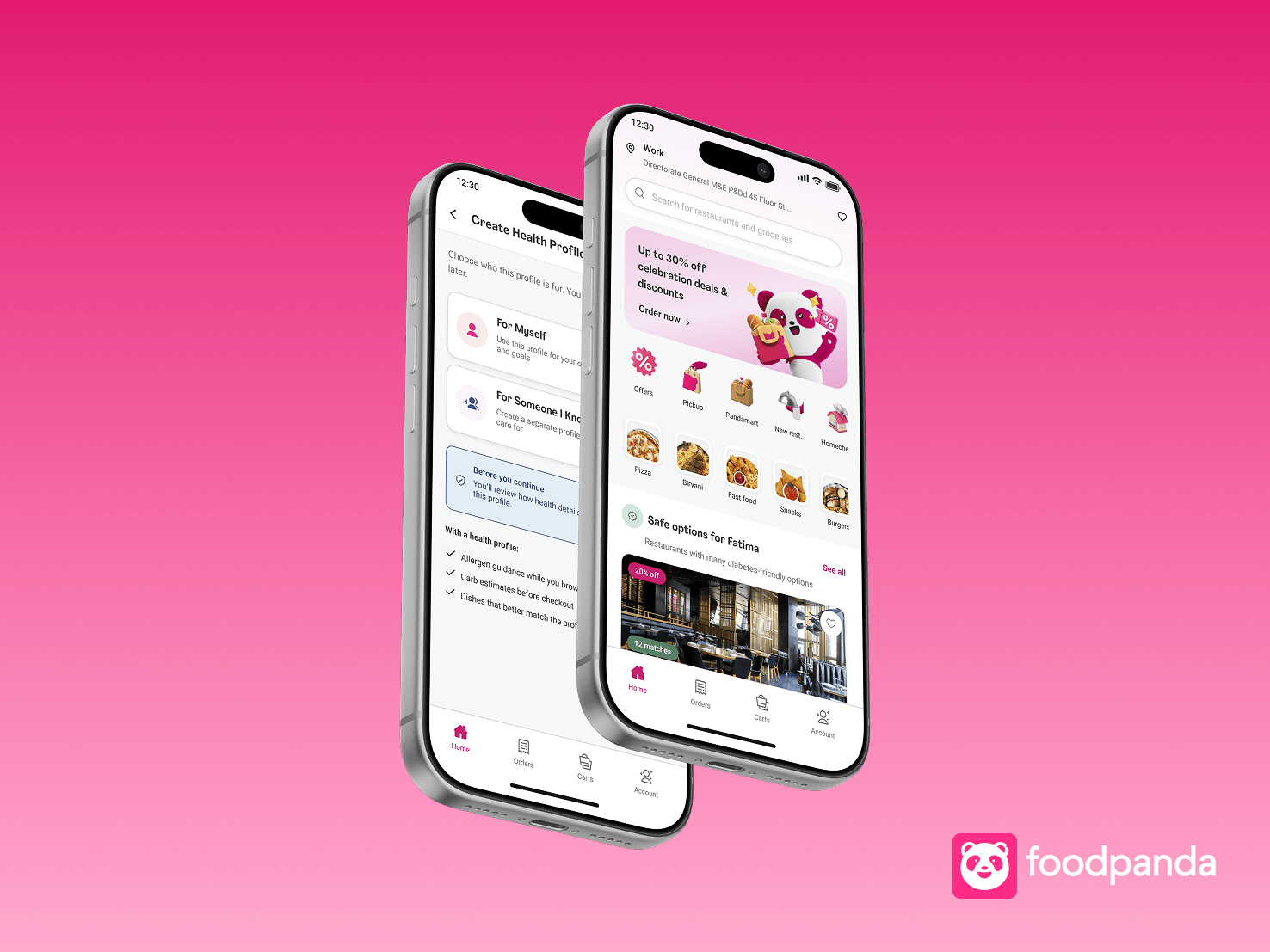 foodpanda Health Profiles. product preview