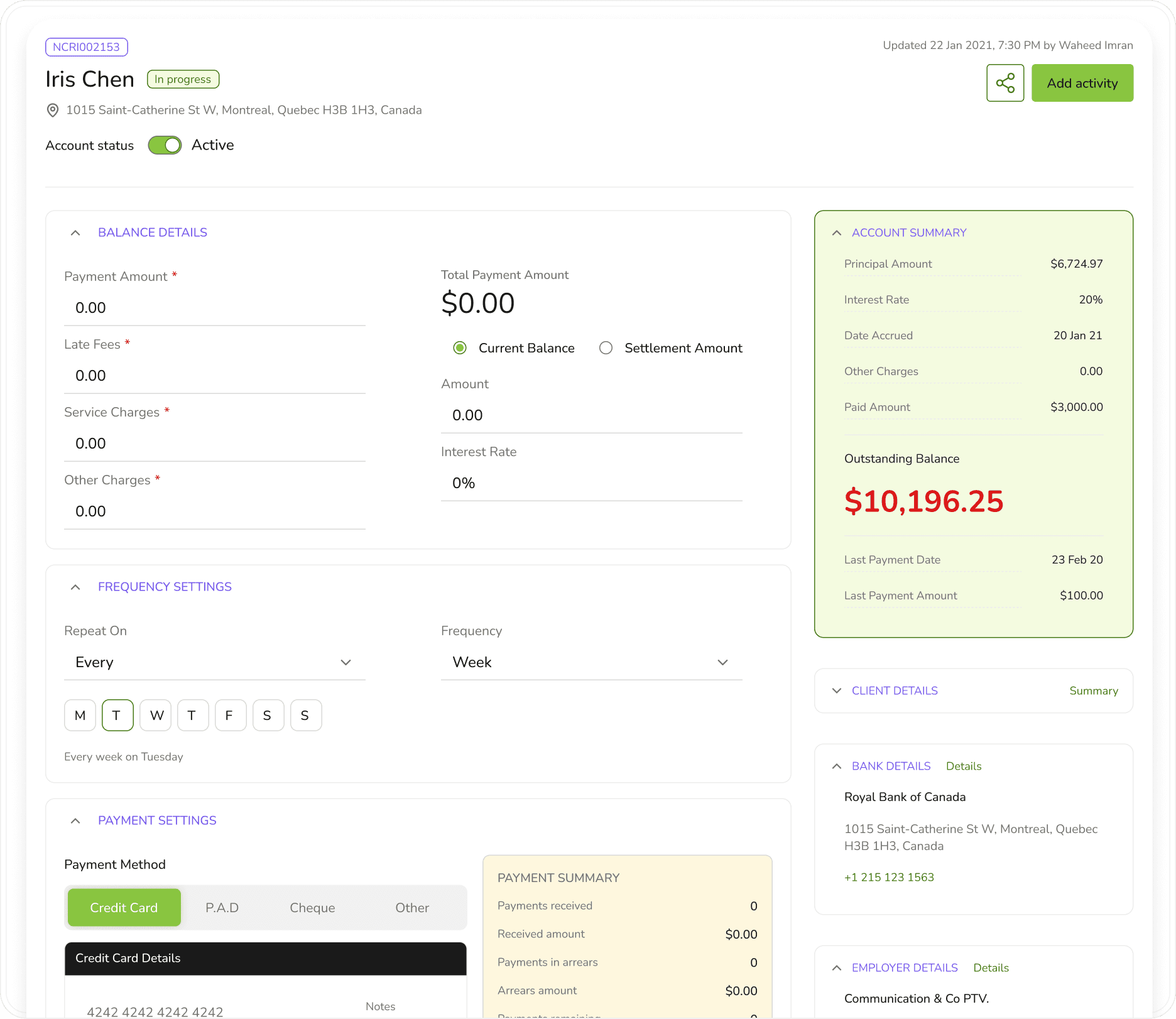 Make long work safer. - Defaults, grouped details, and saved progress keep a complex case moving.
